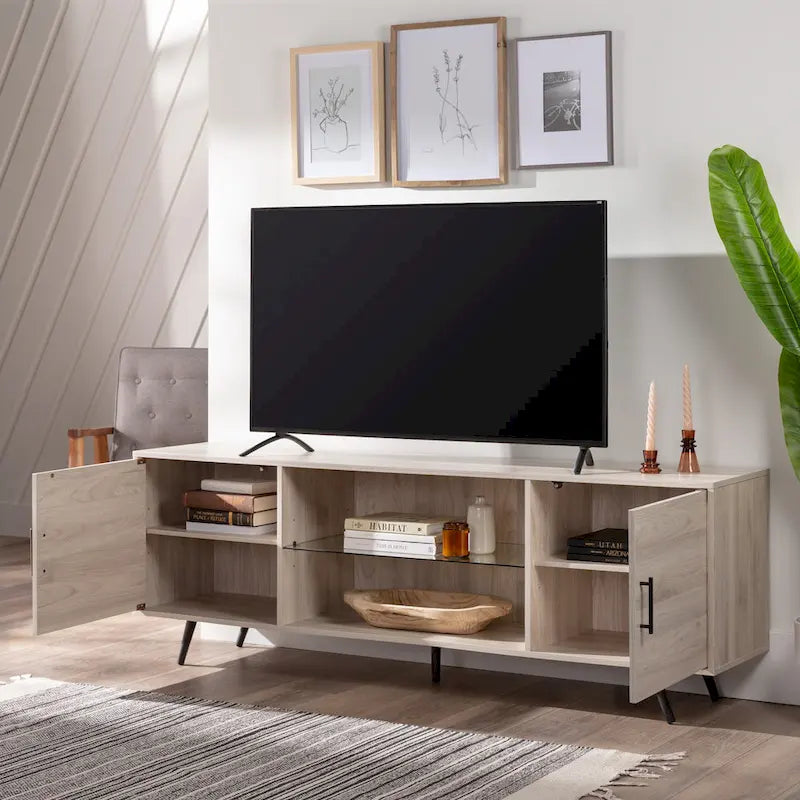 70-inch-TV-Schrank im Mid-Century-Modern-Stil