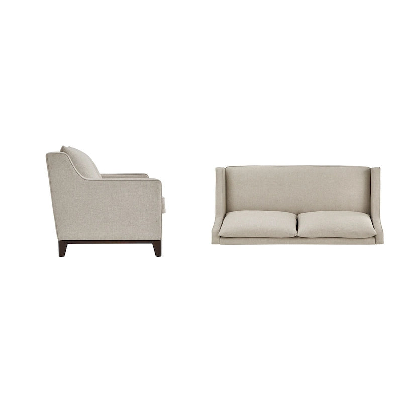 Fabric Sofa with Down Feather Cushions