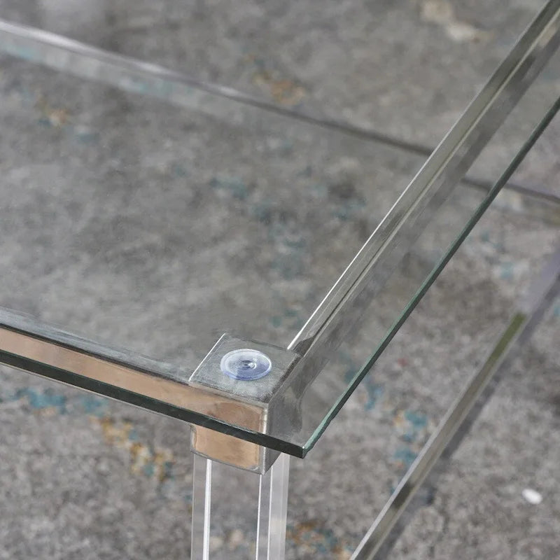 Moderne rechthoekige glazen salontafel - 26L x 48W x 18H