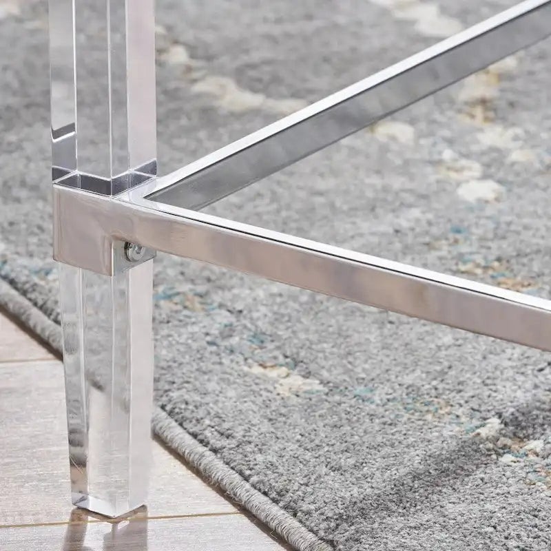 Modern Rectangle Glass Coffee Table - 26L x 48W x 18H