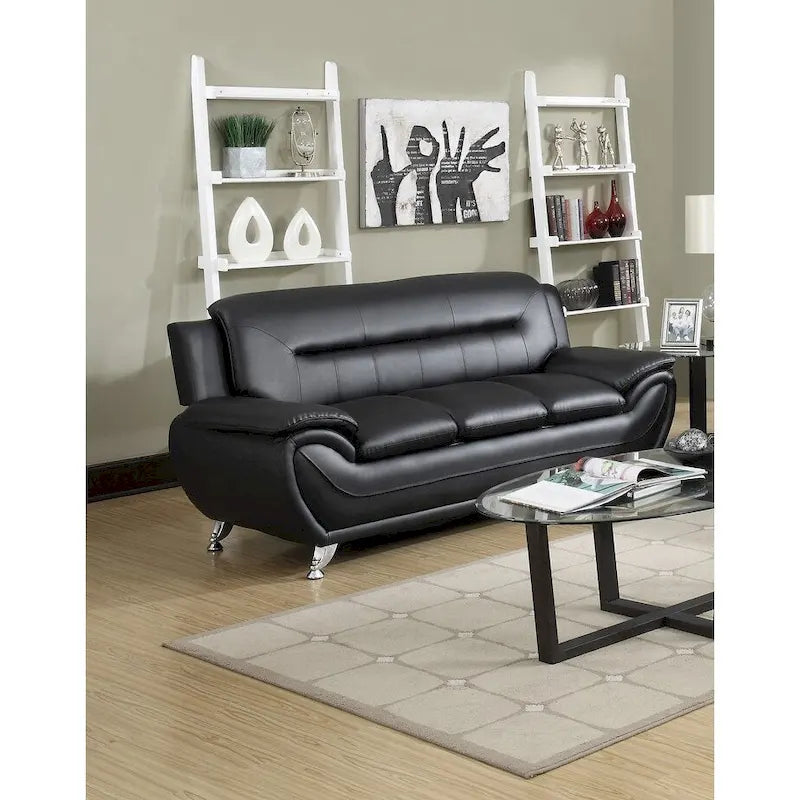 Sofa mit Armlehnen, 79.2 Zoll, aus Kunstleder mit Pillow-Top-Polsterung
