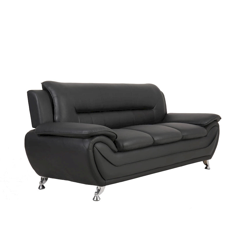 Sofa mit Armlehnen, 79.2 Zoll, aus Kunstleder mit Pillow-Top-Polsterung