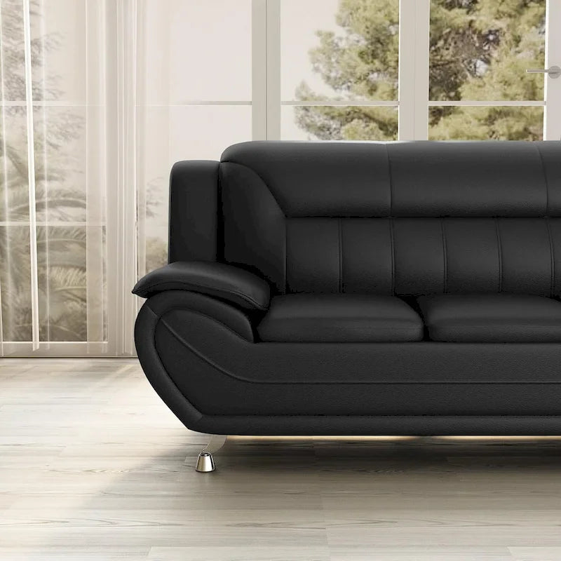 Sofa mit Armlehnen, 79.2 Zoll, aus Kunstleder mit Pillow-Top-Polsterung