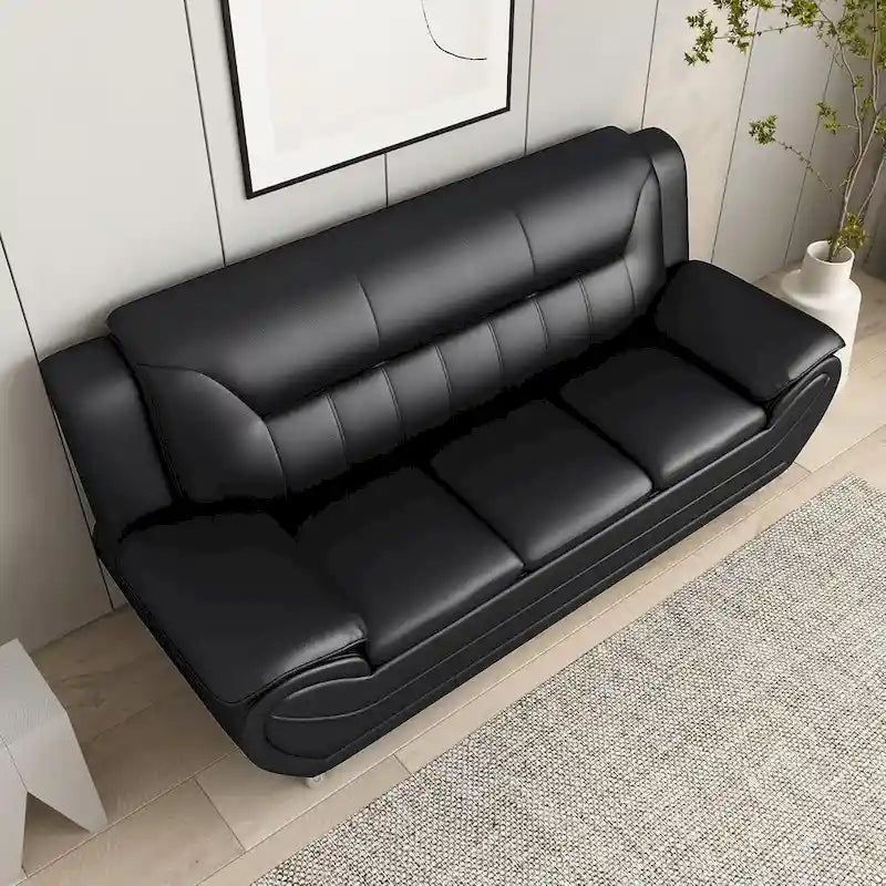 Sofa mit Armlehnen, 79.2 Zoll, aus Kunstleder mit Pillow-Top-Polsterung