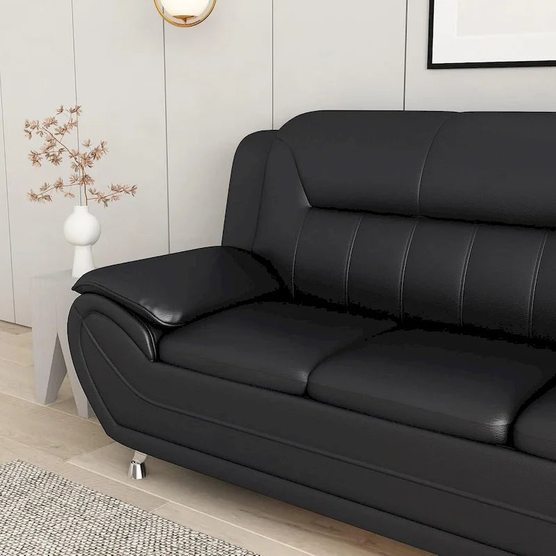 Sofa mit Armlehnen, 79.2 Zoll, aus Kunstleder mit Pillow-Top-Polsterung