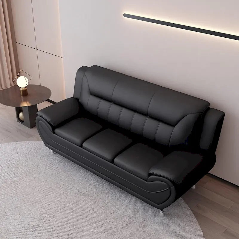 Sofa mit Armlehnen, 79.2 Zoll, aus Kunstleder mit Pillow-Top-Polsterung