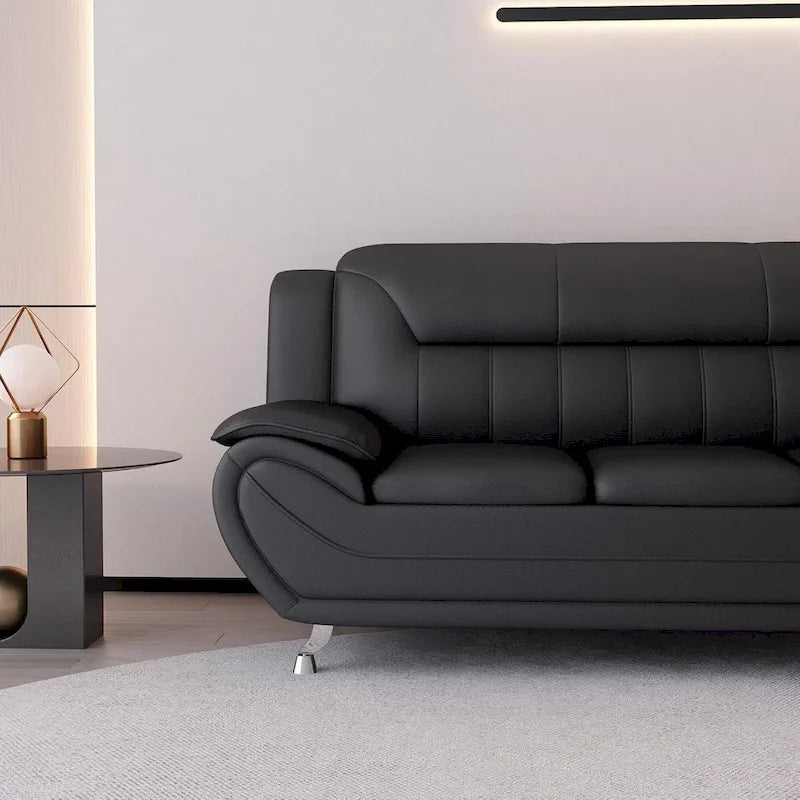 Sofa mit Armlehnen, 79.2 Zoll, aus Kunstleder mit Pillow-Top-Polsterung