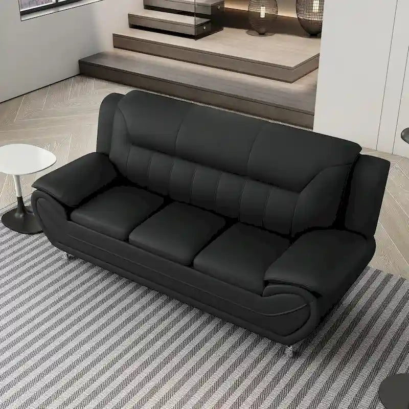 Sofa mit Armlehnen, 79.2 Zoll, aus Kunstleder mit Pillow-Top-Polsterung
