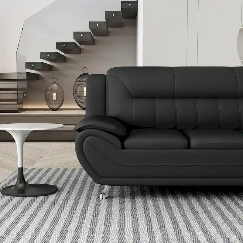 Sofa mit Armlehnen, 79.2 Zoll, aus Kunstleder mit Pillow-Top-Polsterung