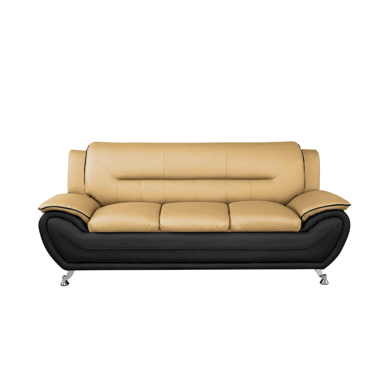 Sofa mit Armlehnen, 79.2 Zoll, aus Kunstleder mit Pillow-Top-Polsterung