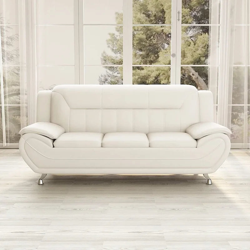 Sofa mit Armlehnen, 79.2 Zoll, aus Kunstleder mit Pillow-Top-Polsterung