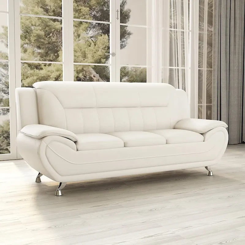 Sofa mit Armlehnen, 79.2 Zoll, aus Kunstleder mit Pillow-Top-Polsterung