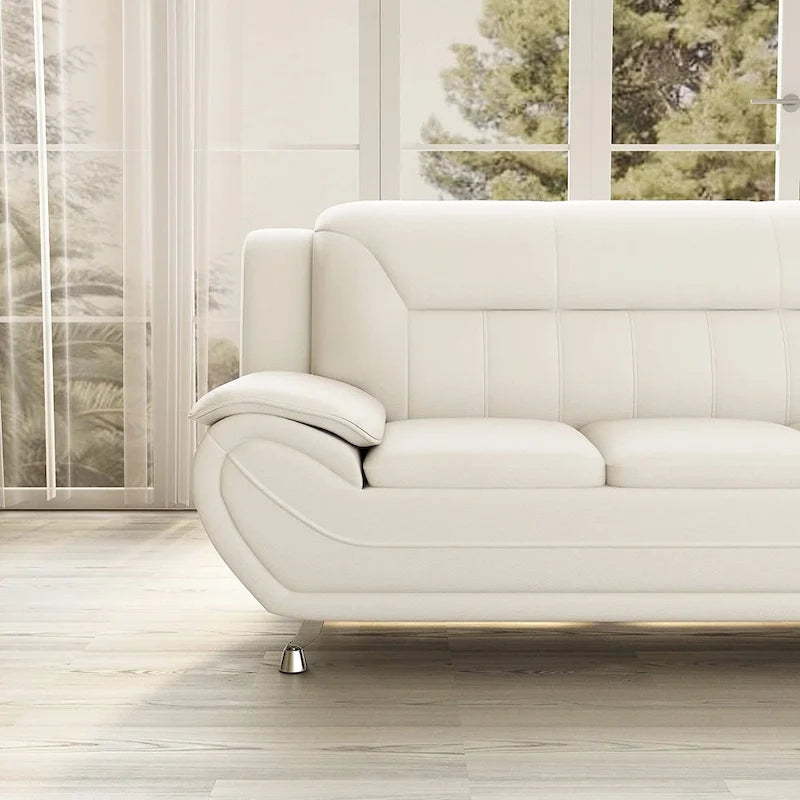 Sofa mit Armlehnen, 79.2 Zoll, aus Kunstleder mit Pillow-Top-Polsterung