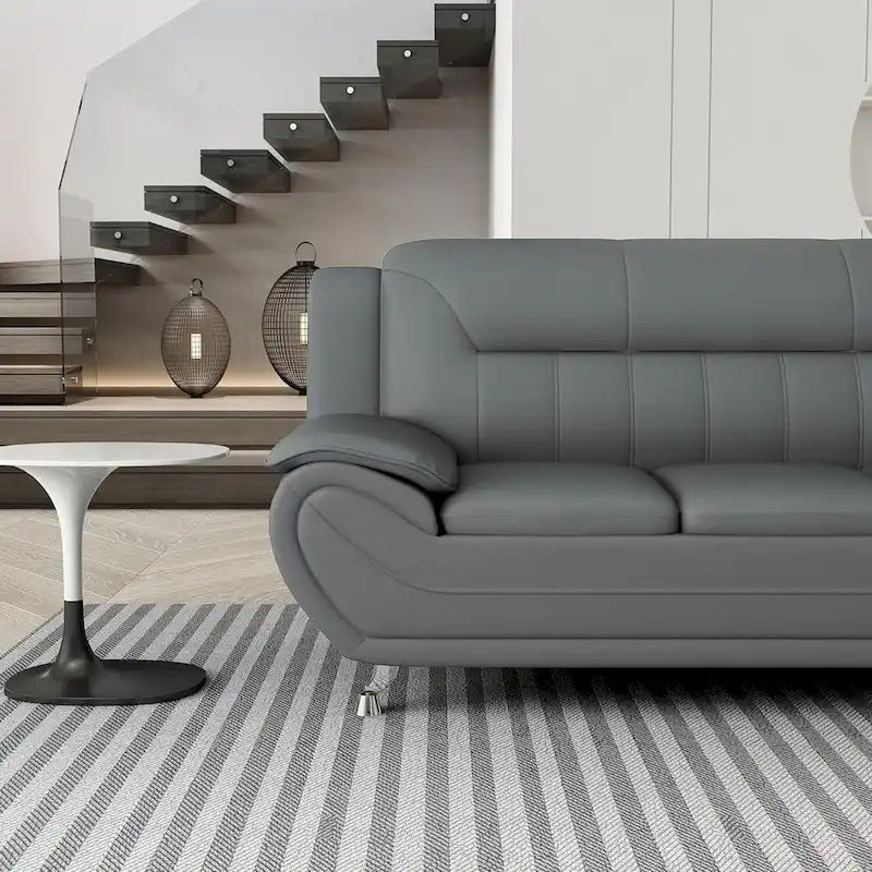 Sofa mit Armlehnen, 79.2 Zoll, aus Kunstleder mit Pillow-Top-Polsterung
