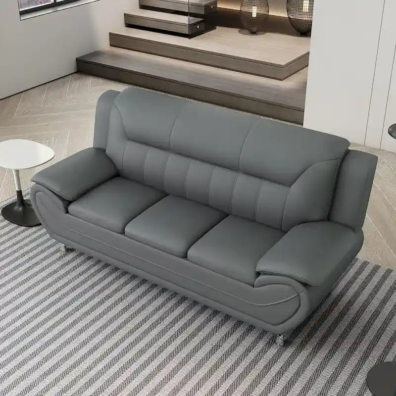 Sofa mit Armlehnen, 79.2 Zoll, aus Kunstleder mit Pillow-Top-Polsterung