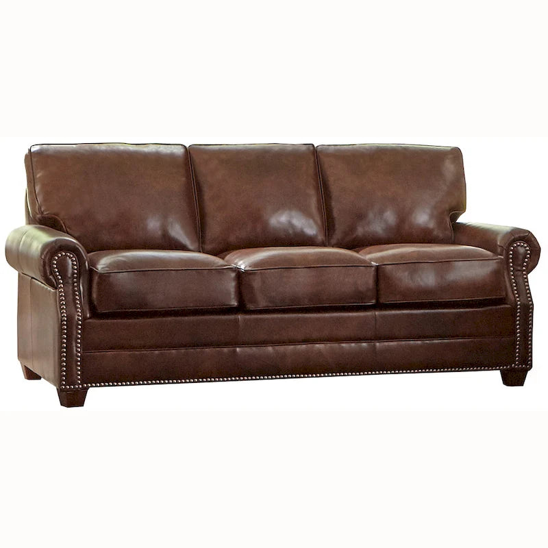 Schlafsofa aus vollnarbigem Leder