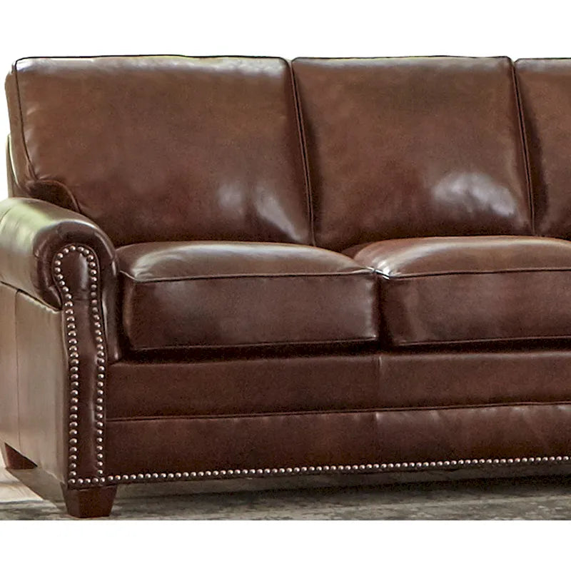 Schlafsofa aus vollnarbigem Leder