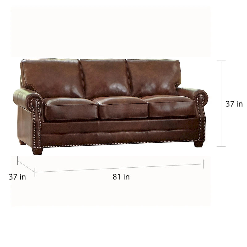 Schlafsofa aus vollnarbigem Leder