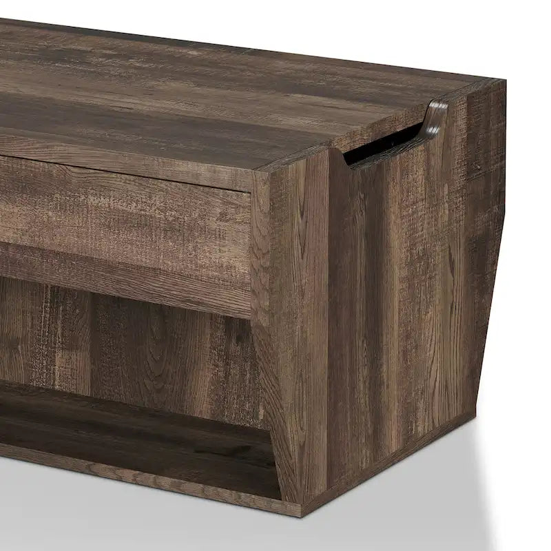 Rustic Oak Lift-Top 42 Storage Coffee Table