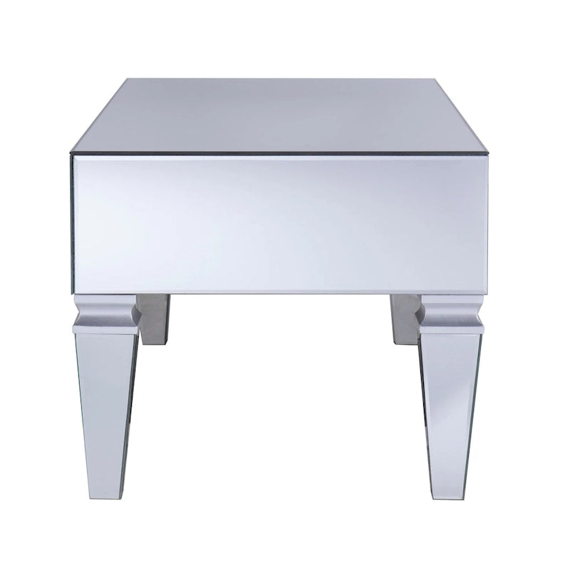 Contemporary Mirrored Rectangular Coffee Table