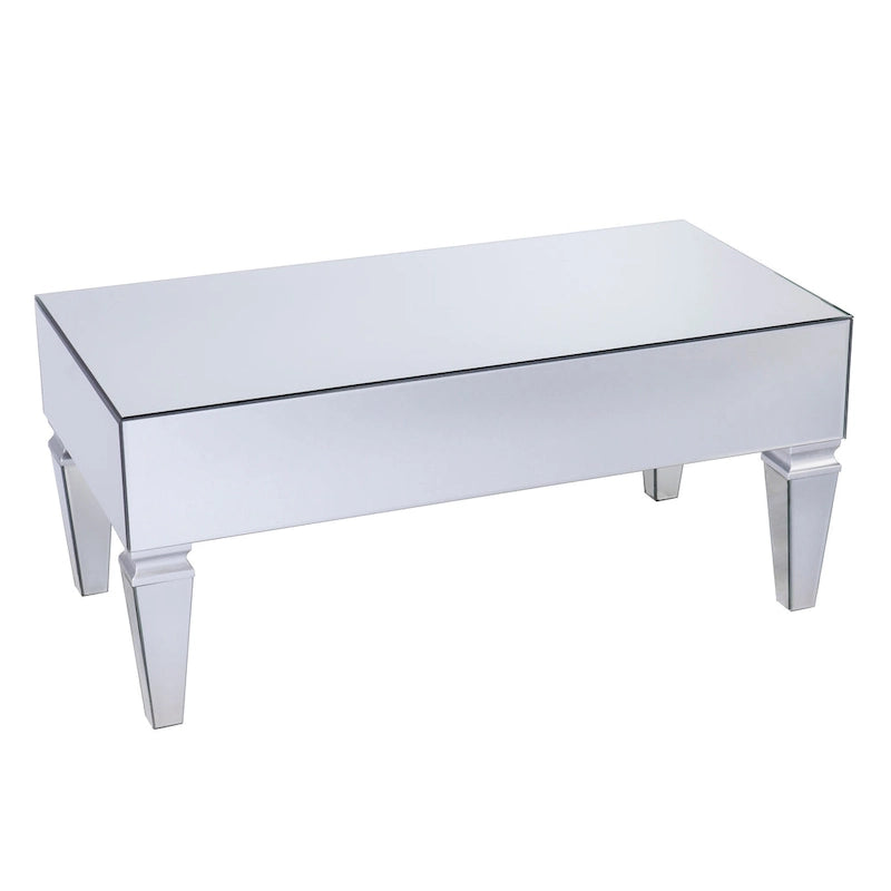 Contemporary Mirrored Rectangular Coffee Table
