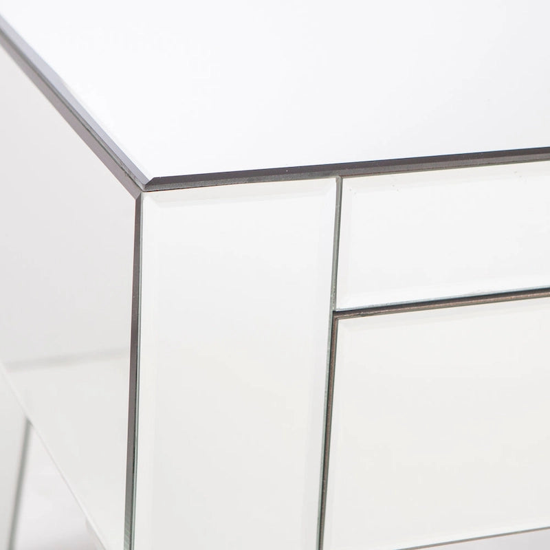 Contemporary Mirrored Rectangular Coffee Table