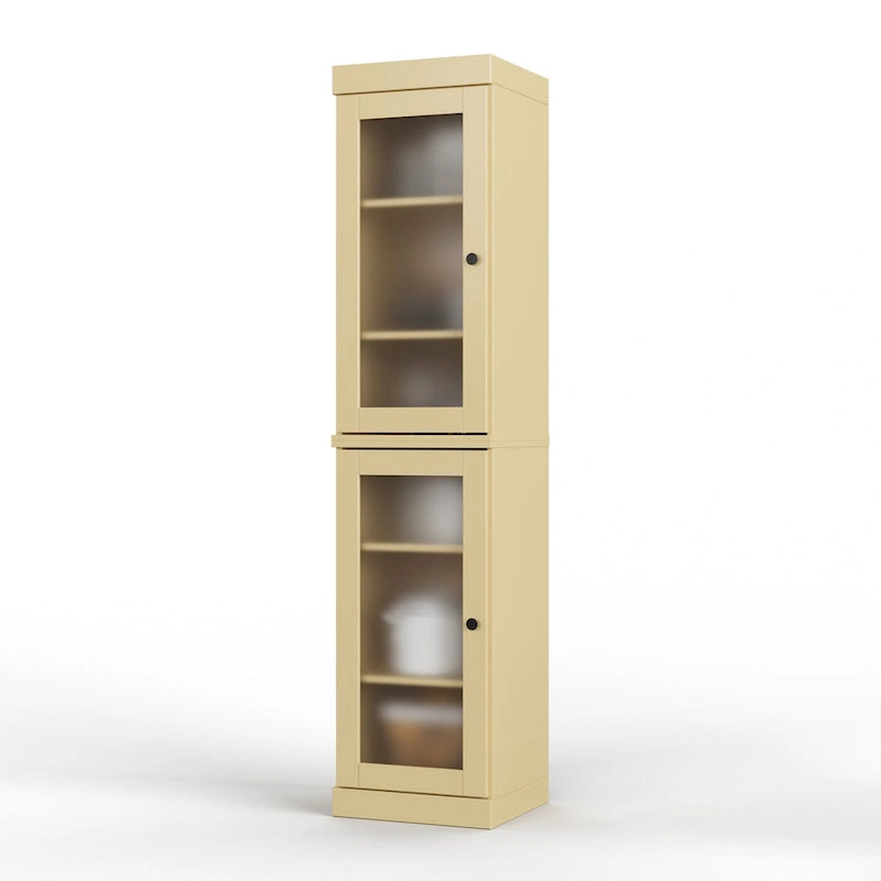 100% Solid Wood 16.5 Kitchen Pantry Cabinet with Doors