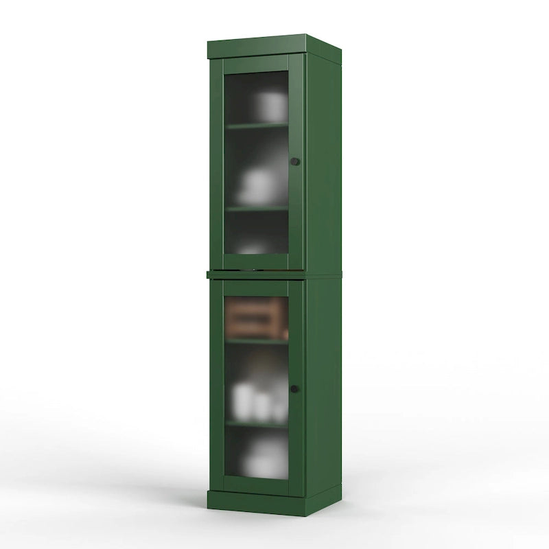 100% Solid Wood 16.5 Kitchen Pantry Cabinet with Doors