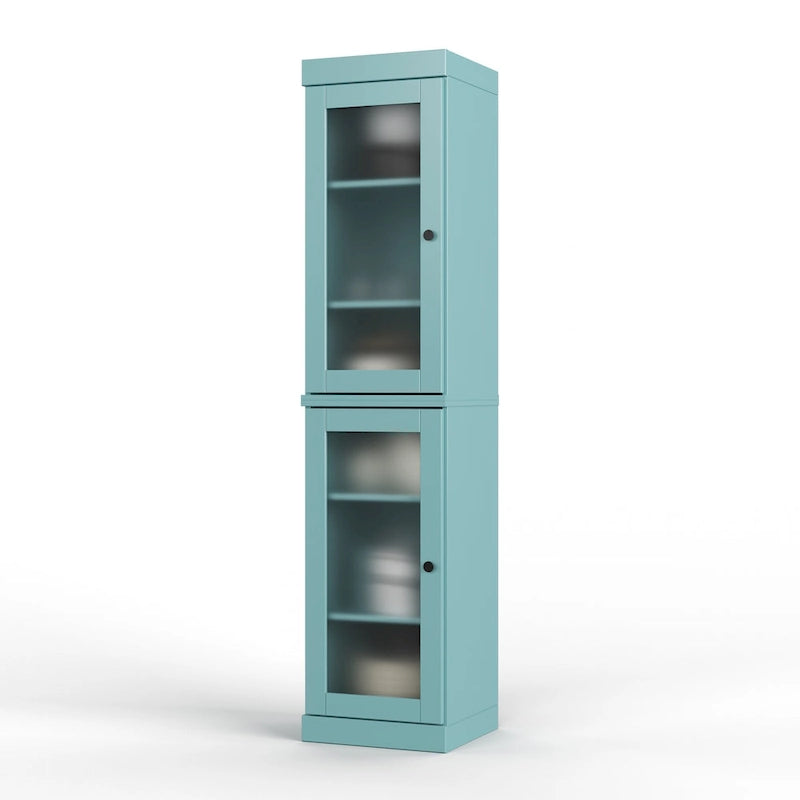 100% Solid Wood 16.5 Kitchen Pantry Cabinet with Doors