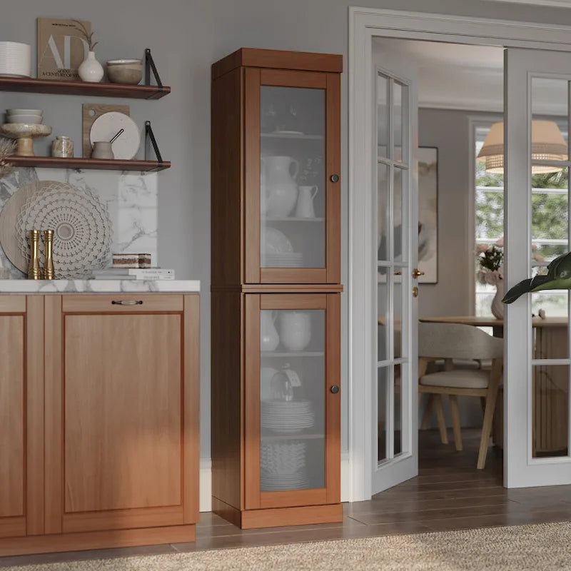 100% Solid Wood 16.5 Kitchen Pantry Cabinet with Doors