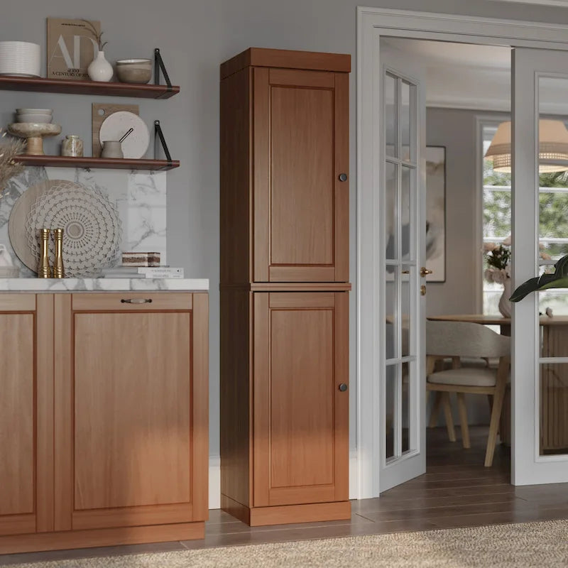 100% Solid Wood 16.5 Kitchen Pantry Cabinet with Doors