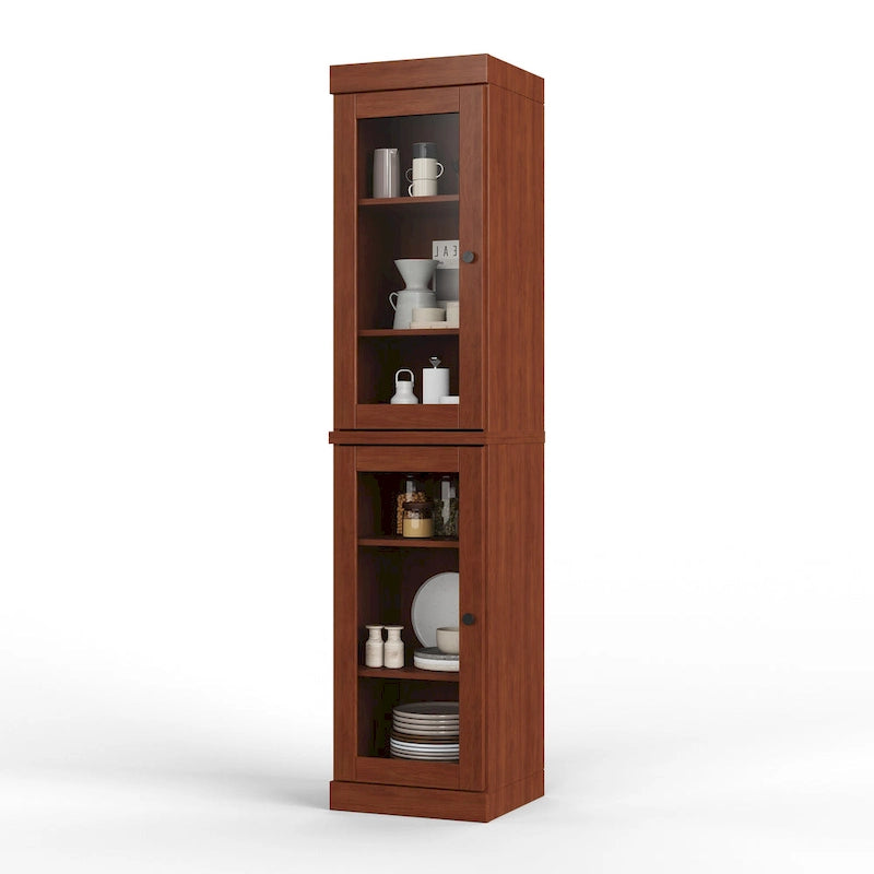 100% Solid Wood 16.5 Kitchen Pantry Cabinet with Doors