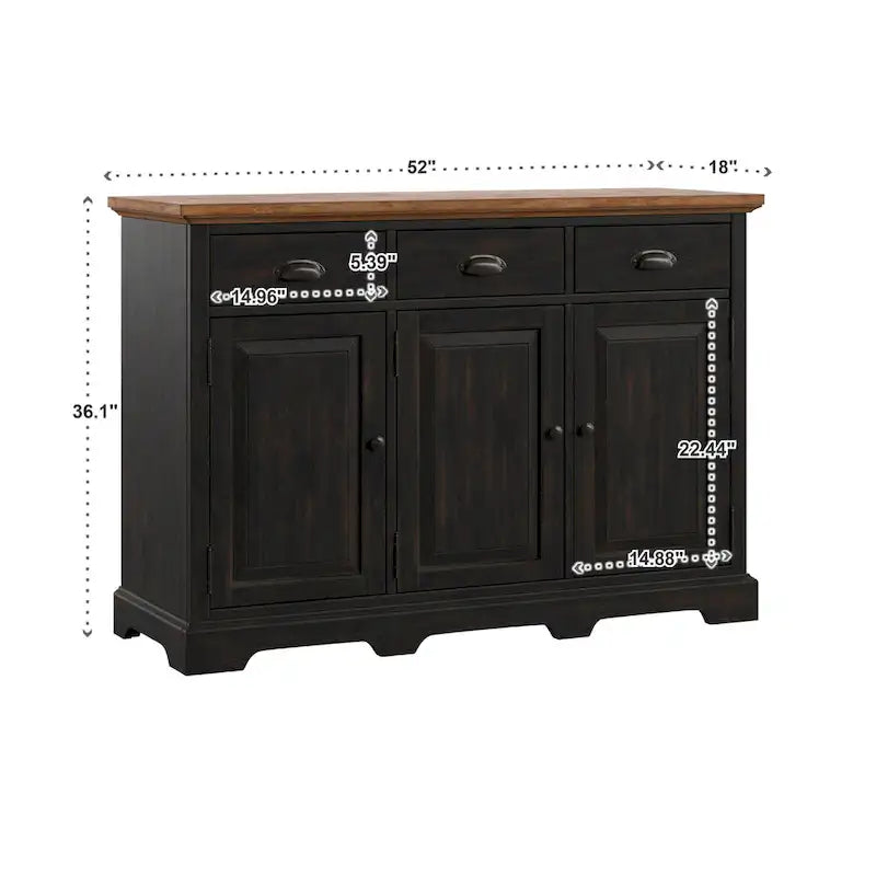 Wood Cabinet Buffet Server