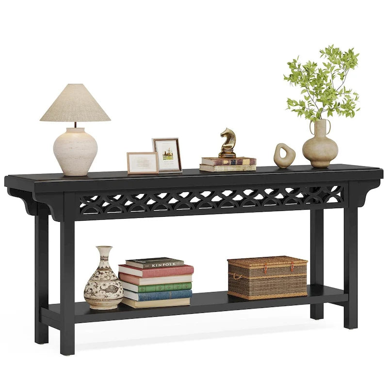Solid Wood Sofa Table Narrow Long for Living Room Entryway