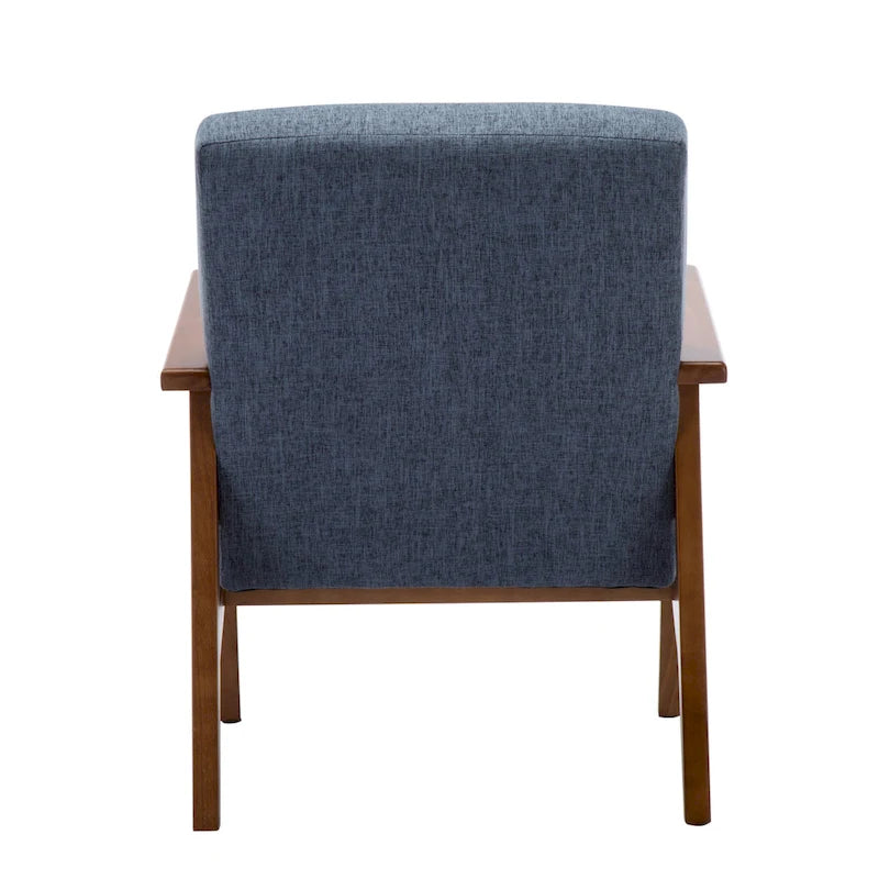 Fabric Upholstered Accent Chair with Beechwood Legs