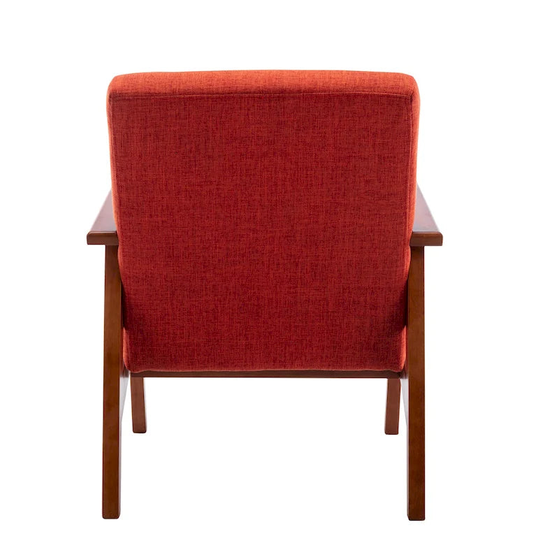 Fabric Upholstered Accent Chair with Beechwood Legs