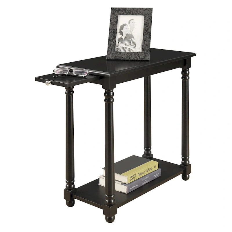 Chairside End Table with Pull-Out Shelf