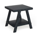 Contemporary Replicated Wood Shelf End Table