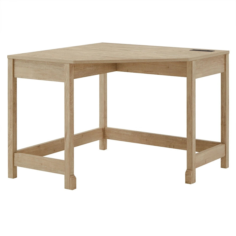 40 in. Corner Desk with USB Chargers and 3-drawer File Cabinet