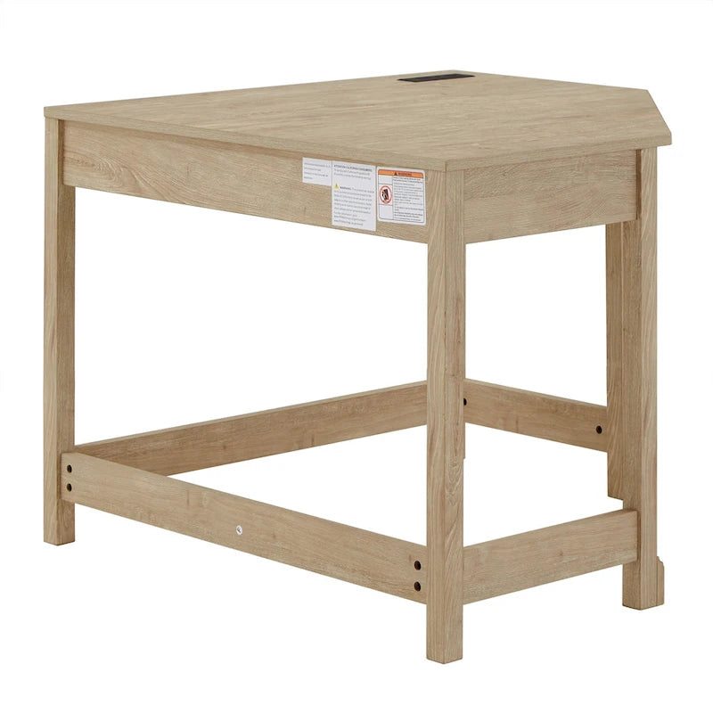 40 in. Corner Desk with USB Chargers and 3-drawer File Cabinet