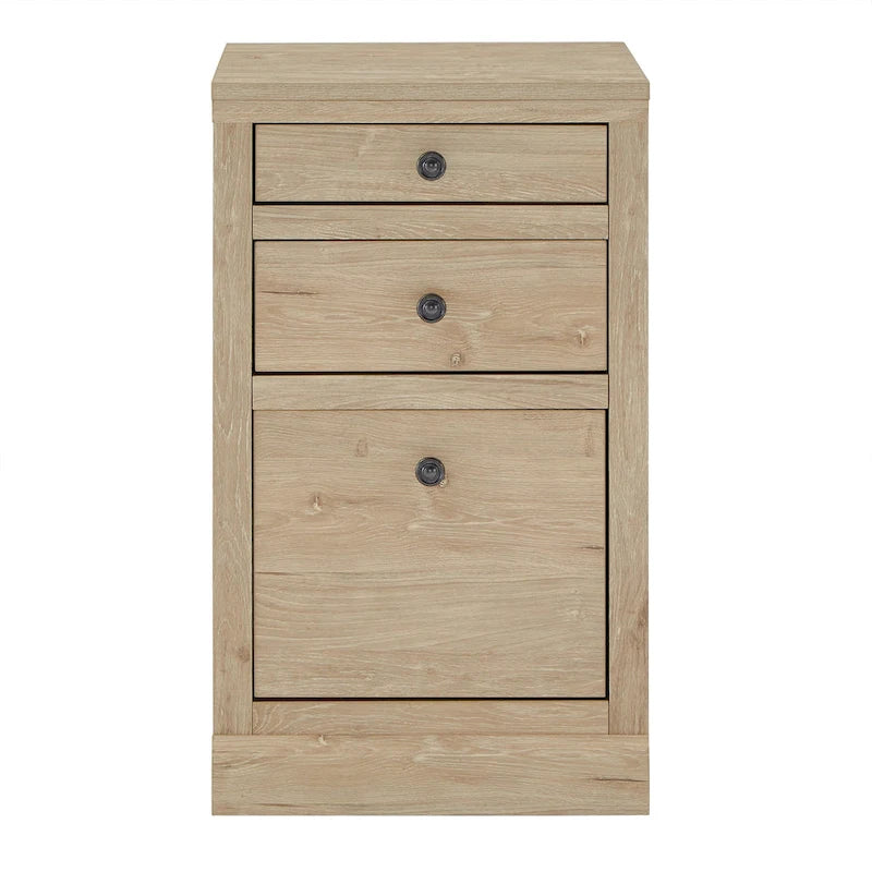 40 in. Corner Desk with USB Chargers and 3-drawer File Cabinet