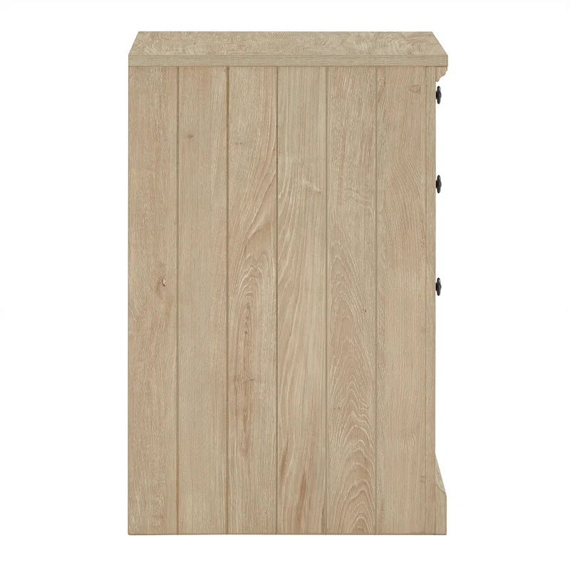 40 in. Corner Desk with USB Chargers and 3-drawer File Cabinet