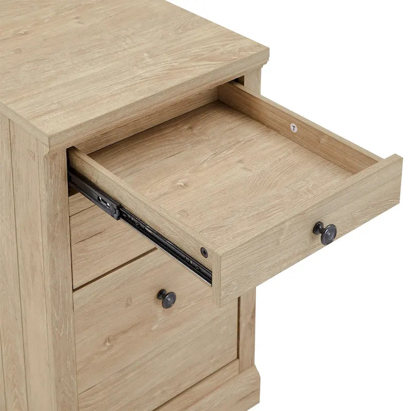 40 in. Corner Desk with USB Chargers and 3-drawer File Cabinet