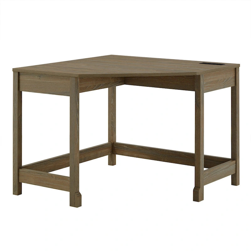 40 in. Corner Desk with USB Chargers and 3-drawer File Cabinet