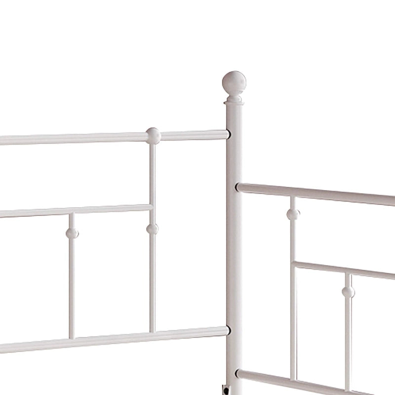 Classic Victorian Metal Twin Daybed with Trundle
