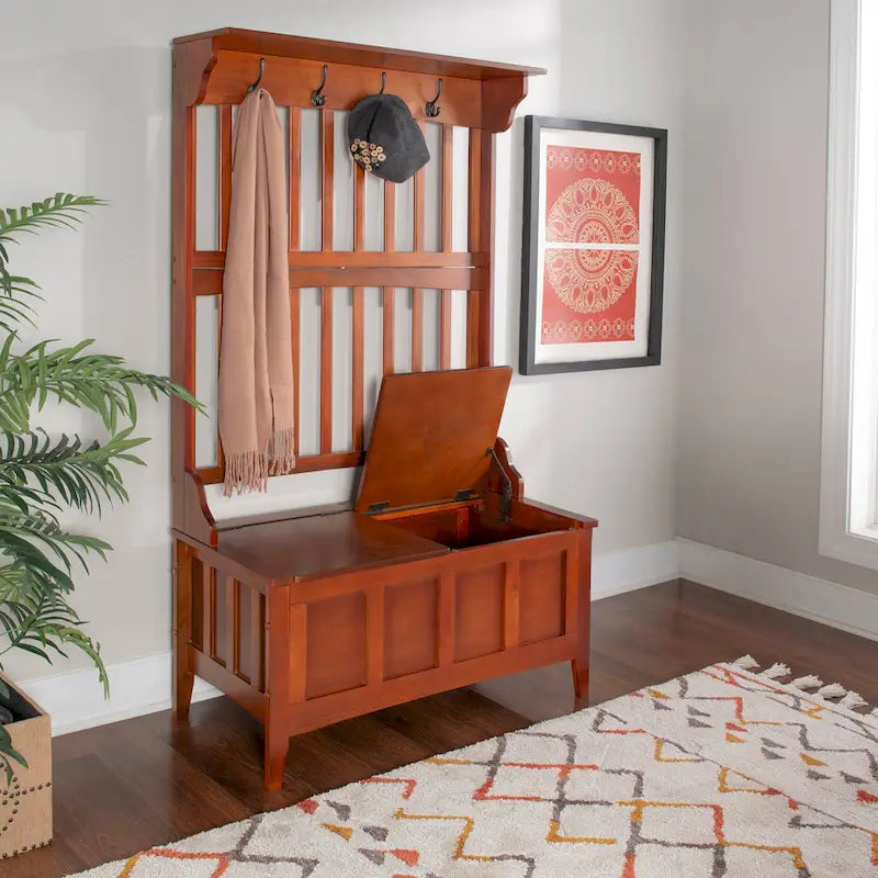 Entryway Hall Tree Storage Bench
