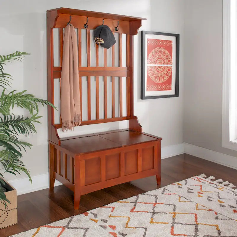 Entryway Hall Tree Storage Bench