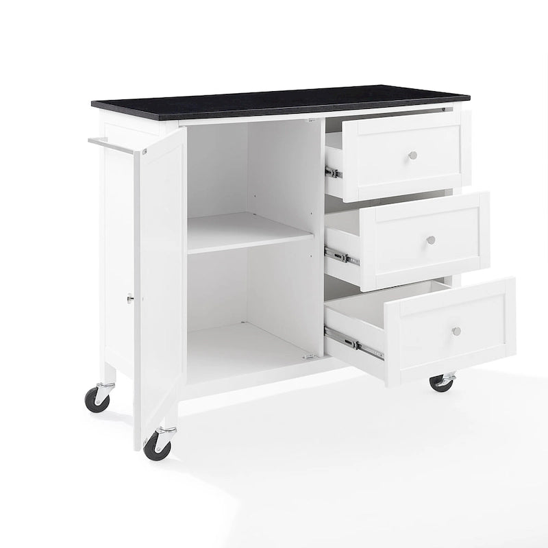 Wyspa/wózek kuchenny z granitowym blatem - 18.13d x 42.13w x 37.5h