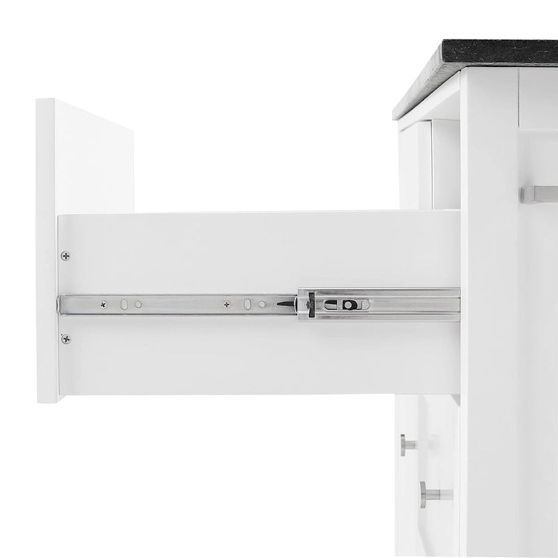 Wyspa/wózek kuchenny z granitowym blatem - 18.13d x 42.13w x 37.5h