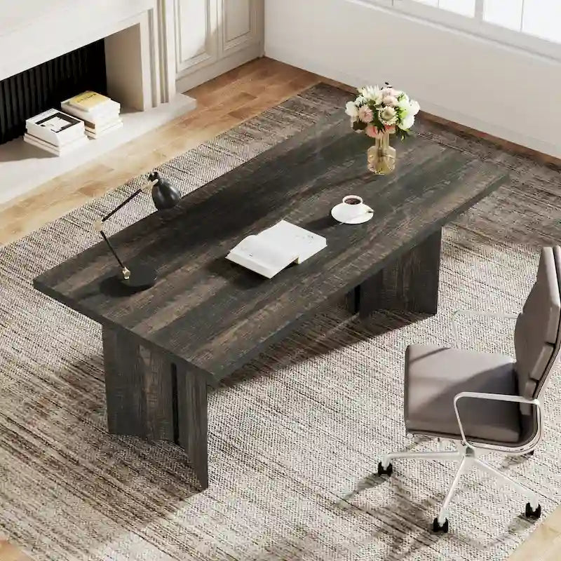 Moderner Chefschreibtisch, 63 Zoll, großer Büroschreibtisch und Schreibtisch zum Schreiben